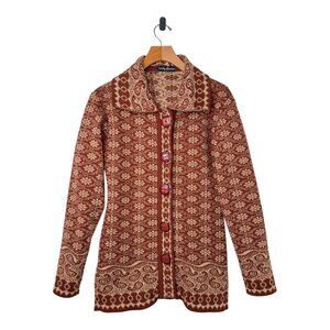 Vintage 90s Lady Queen Knit Cardigan Jacket